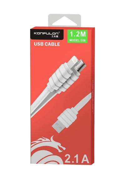 Konfulon S56 2in1 Lightning-micro Usb Kablo 1.2m 2.1a - 20