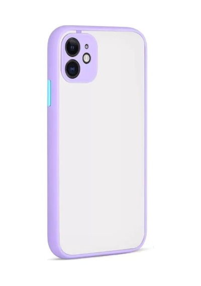 Newface Apple İphone 12 Kılıf Montreal Silikon Kapak - Mor