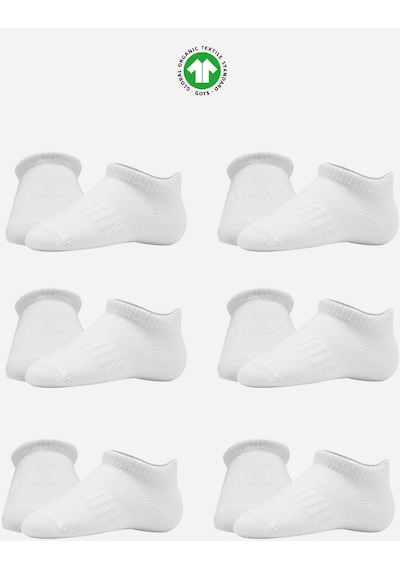 Bistyle 6lı Basic Sneakers Soket Çorap 6108 Beyaz 001