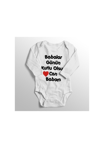 Babylimon Babalar Günün Kutlu Olsun Can Babam Baskılı Bebek Zıbını Beyaz - 132207469 Beyaz