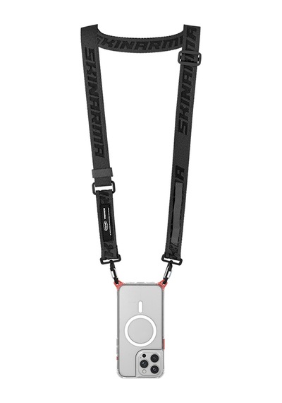 Skinarma Scout Xe Serisi Logolu Ayarlanabilir Telefon Boyun Askı Kayışı Siyah