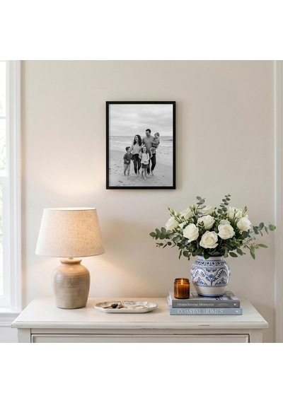 Siyah 10x13 Resim Çerçevesi - Kırılmaya Dayanıklı Camlı İnce Kenarlıklı Fotoğraf Çerçevesi - Duvar Ve Masa