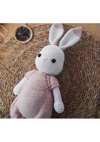 Amigurumi Tulumlu Tavşan Açık Pembe