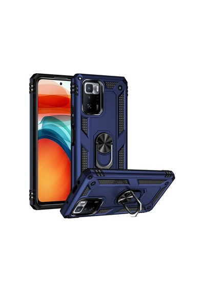 Xiaomi Poco X3 Gt Kılıf Tank Zırh Yüzüklü Mıknatıslı Standlı Kapak Vega