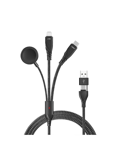 Ally 2x Type-c 100w-27w + Apple Uyumlu Watch İçin Type-c Şarj Kablosu- 5775 Standart