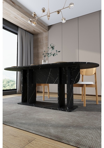 Modern 8 Kişilik Mutfak Yemek Masası %100 Mdf Mutfak Yemek Odası Masası Ym08 Royal Mermer Modern 8 Kişilik Mutfak Yemek Masası %100 Mdf Mutfak Yemek Odası Masası Ym08 Royal Mermer