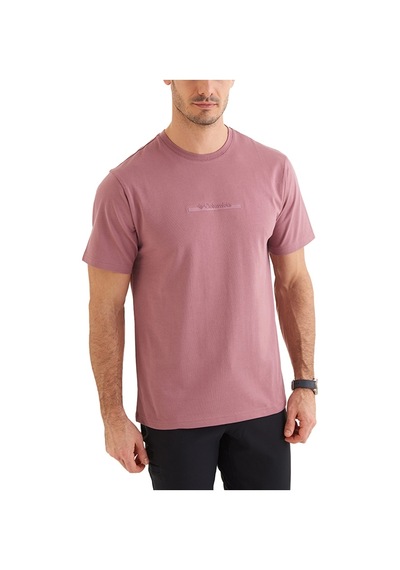Columbia Csc Bar Split Graphic Kısa Kollu Erkek T-shirt Kırmızı Cs0121-609 Pembe