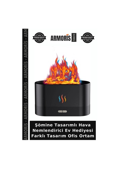 Şömine Tasarımlı Hava Nemlendirici Ev Hediyesi Farklı Tasarım Ofis Ortam