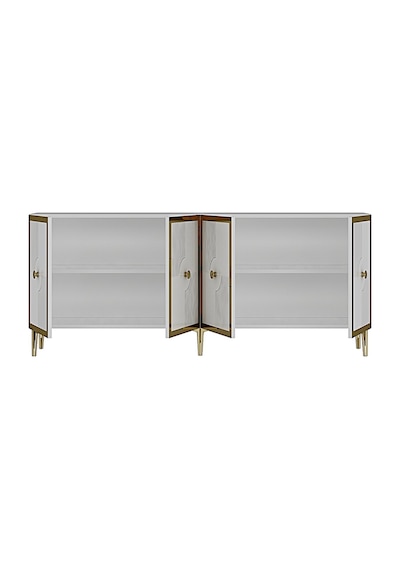Ka1811bg Pega Konsol ,tv Sehpası Beyaz-gold 180cm