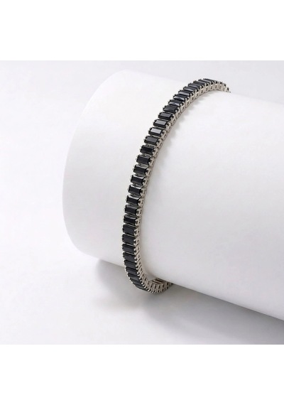 Moncuk Design 5mm Siyah Zirkon Taşlı Ayarlanabilir Su Yolu Kadın Bileklik 3351kbv4d2 Sarı
