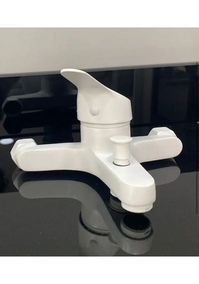 Armour Armatür Banyo Bataryası Seti Beyaz Beyaz