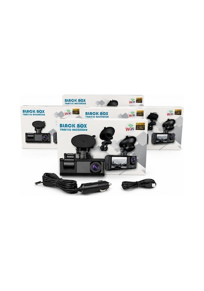 Araç İçi Hd Gece Görüşlü Kamera Full Hd Araç Kamerası Wifi Özellikli Trafik Kayıt Kamerası