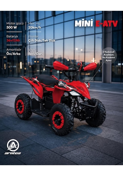 Arnica Çocuk Elektrikli Atv Kırmızı