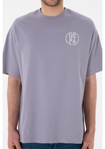 U.S. Polo Assn. Erkek Oversize Fit Bisiklet Yaka Gri Tişört 50305904-VR024