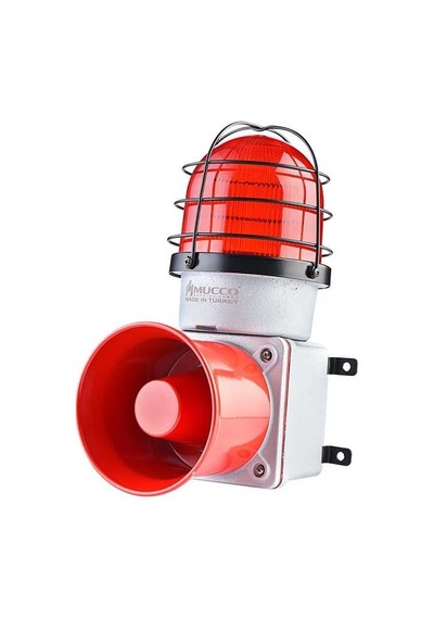 Snt-e12522-d E125 Serisi Endüstriyel Işıklı İkaz Sireni 85-260v Ac/dc