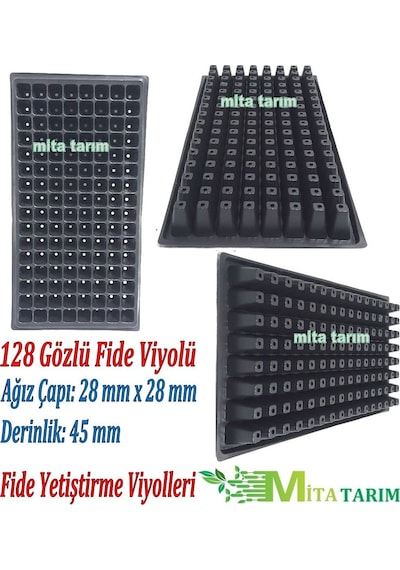 Fide Viyolü, 7 Adet,128 Gözlü Fide Viyol,Fide Tohum Viyolü (395489812)