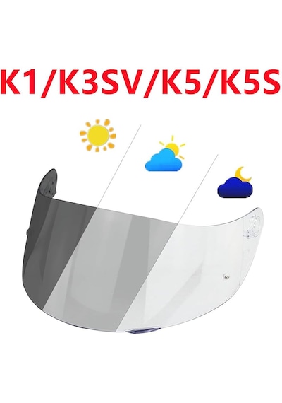 Agv K5 K3 Sv K1 Photochromic Işık Miktarına Göre Renk Değiştiren Kask Vizörü