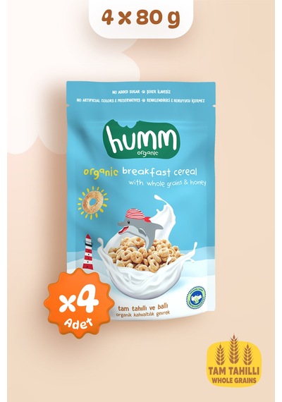 Organik Tam Tahıllı Ve Ballı Kahvaltılık Gevrek Atıştırmalık Paketi - 4 Adet
