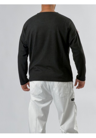 Cocopelli Düğmeli Asimetrik Siyah Erkek Sweatshirt Coc3524