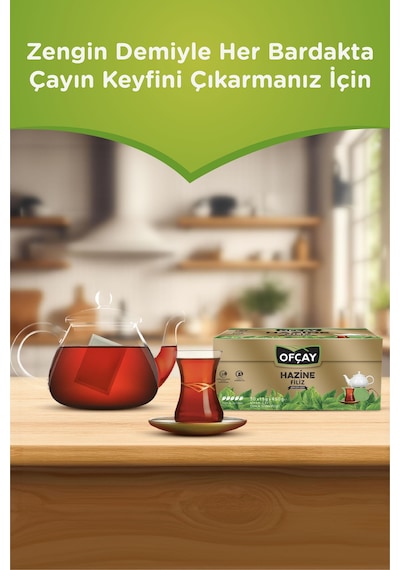 Ofçay Hazine Zengin Dem Siyah Süzen Demlik Poşet Çay 30 x 15 G
