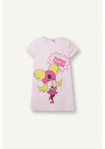 Defacto Super 1 Takım Kısa Kollu Elbise Kız Çocuk H7992a826smpn96 Pembe-pn96