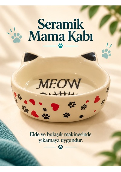 Wpawz Seramik Kedi Ve Köpek Mama Ve Su Kabı 300 Ml. Sevgililer Günü Valentine
