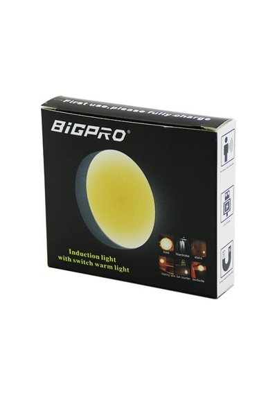 Bigpro Yuvarlak Lamba Çap: 8.3cm Kalınlık: 2cm Sensörlü 0-3mt Sarı Led Usb Şarjlı Diğer
