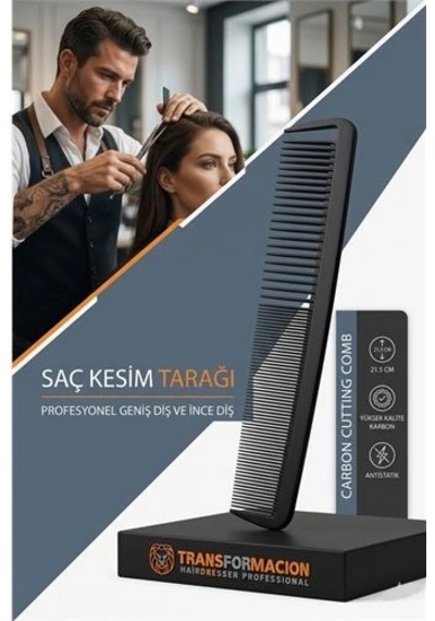 Profesyonel Saç Kesim Tarağı Geniş Diş Ve İnce Diş Tarak Saç Şekillendirme Düzeltme Tarağı 721397