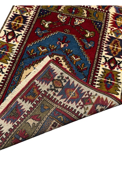 El Dokuma Sıfır Yahyalı Namazlık 77x120 Yün Kök Boya Seccade