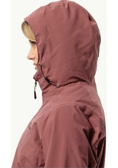 Jack Wolfskin 1115611-2191 Glaabach 3ın1 Jkt W Kadın Outdoor Mont renkli Çok Renkli