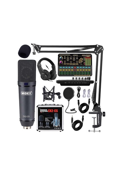 Stüdyo Ekipmanları Private Paket-2 Cx2 Mikrofon Vs11 Ses Kartı Stüdyo Kayıt Seti