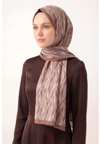 Silk Home Yaprak Desen Soluk Lila 75x195 Soft Şal Çok Renkli 83203687