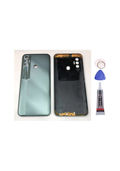 Tecno Spark 7 Pro Yeşil Arka Kapak Batarya Kapağı Pil Kapağı Yapışkan Ve Sökme Aparatıyla Beraber Full Set Yeşil