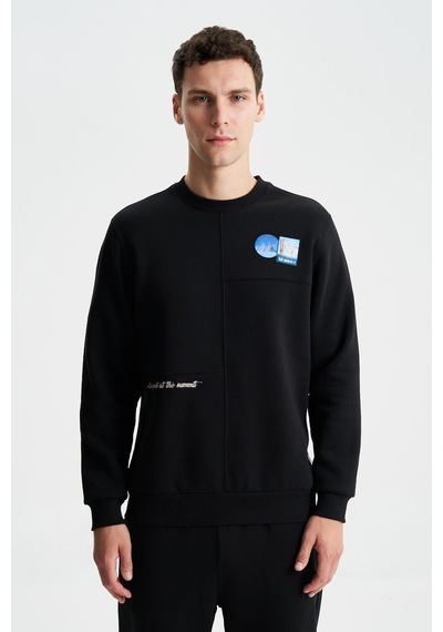 AR-MA Arma Şık Erkek Regular Fit 3 İplik Şardonlu Bisiklet Yaka Sweatshirt 001