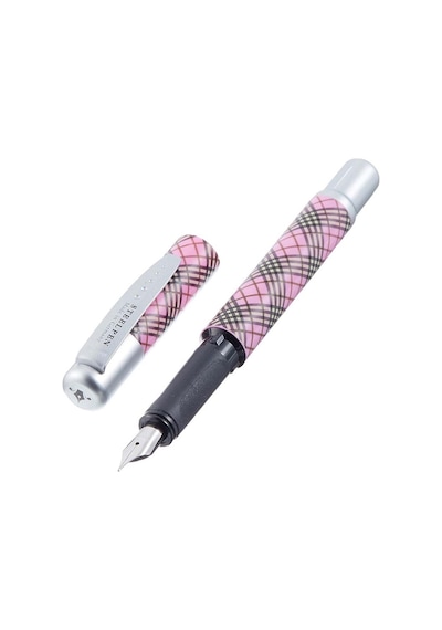 Steelpen Sky Serisi 4542 Dk Pembe Ekose Dolma Kalem Standart