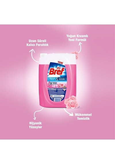 Dixi Yaban Gülü Kokulu 5000 Ml Yüzey Temizleyici 1 X 5000 Ml 10'lu Set