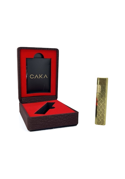 Caka Petra Serisi Benzinli Pirinç Çakmak - Petra Zen Gold Sarı