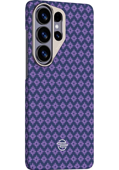 Galaxy S26 Ultra Uyumlu Kılıf M-safe Şarj Özellikli Benks Armorair Armorgrid Serisi Kevlar Kapak Mor