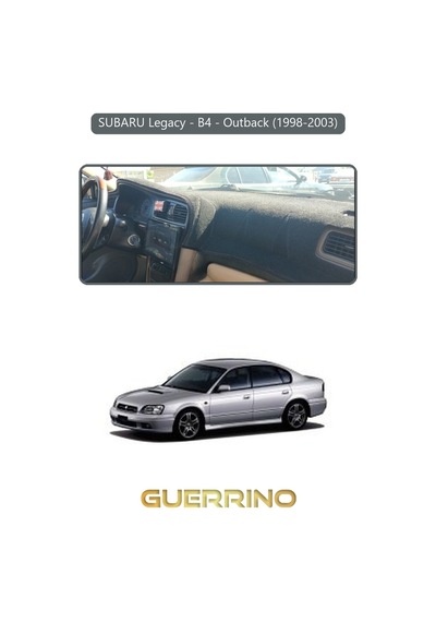 Subaru Legacy / B4 / Outback 1998-2003 Torpido Koruma Halısı Gri Kenar