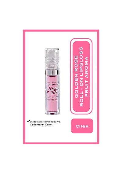 Golden Rose Roll On Lipgloss Meyveli Dudak Parlatıcısı 01 Çilek