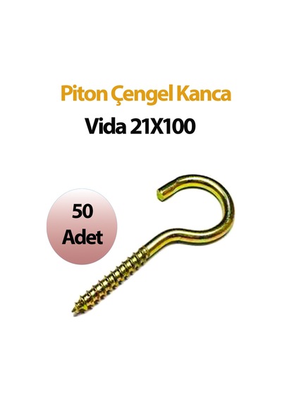 Er-sa Açık Piton Kanca Çengel Vida 21x100 50 Adet Diğer