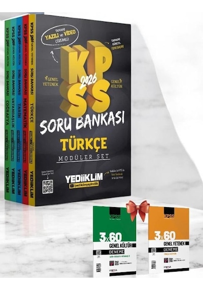 2026 Kpss Genel Yetenek Genel Kültür Tamamı Hem Yazılı Hem Video Çözümlü Modüler Set Soru Bankası