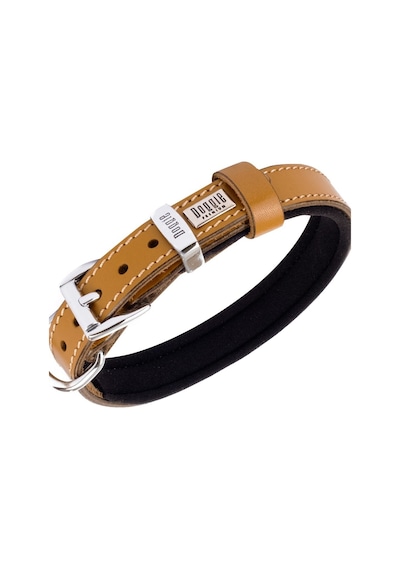 Doggie Deri Kemik Desenli Boyun Tasması M 2x35-40 CM Camel