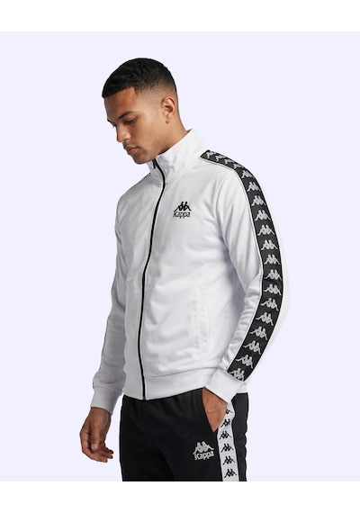 Kappa 222 Banda Andry Full Zip Erkek Beyaz Regular Fermuarlı Eşofman Üstü
