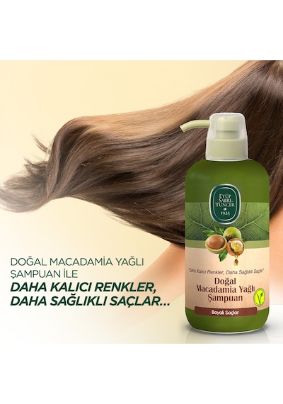 Eyüp Sabri Tuncer Doğal Macadamia Yağlı Şampuan 600 Ml Boyalı Saçlar Tüm Saçlar