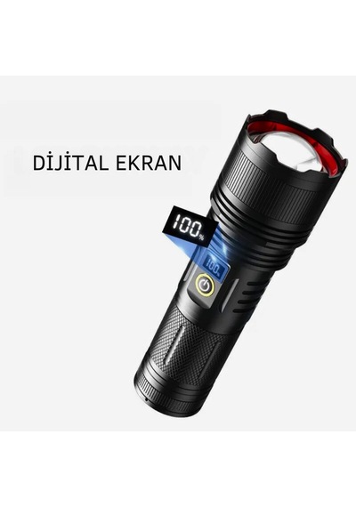 Gold B503 120w 12000 Lümen 8800 Mah Pil, 2000m Menzil, Zumlanabilir, Lcd Ekranlı Siyah