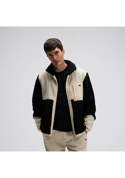 Ellesse Em511-bk Fermuarlı Polar Erkek Mont - Bej / Siyah Bej - Siyah