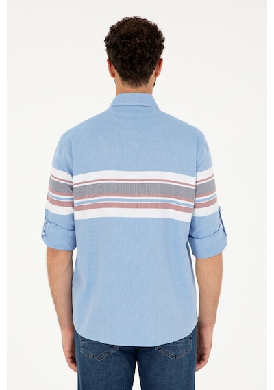 U.s. Polo Assn. Erkek Saks Gömlek Desenli 50288373-vr045 Sax U.s. Polo Assn. Erkek Saks Gömlek Desenli 50288373-vr045 Sax
