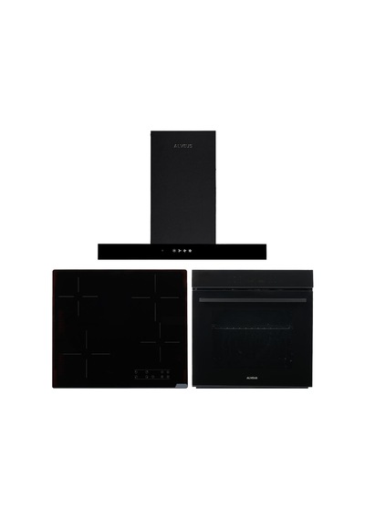 Alveus Vitro 829 LARA-VİTRO-MFA829 Siyah 3' lü Ankastre Set
