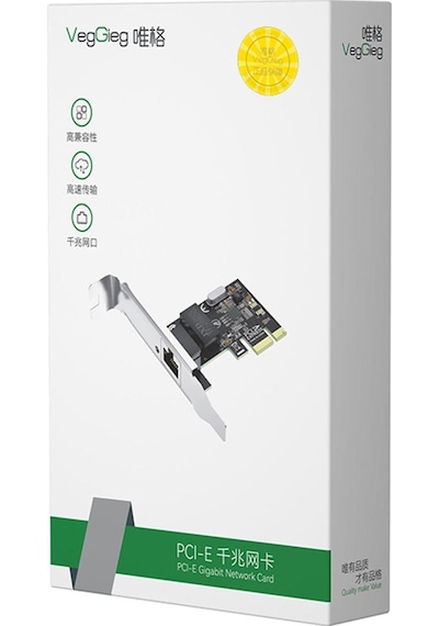 Veggieg Pcı-e Express 1000 Mbps Gigabit Harici Rj45 Ethernet Ağ Kartı